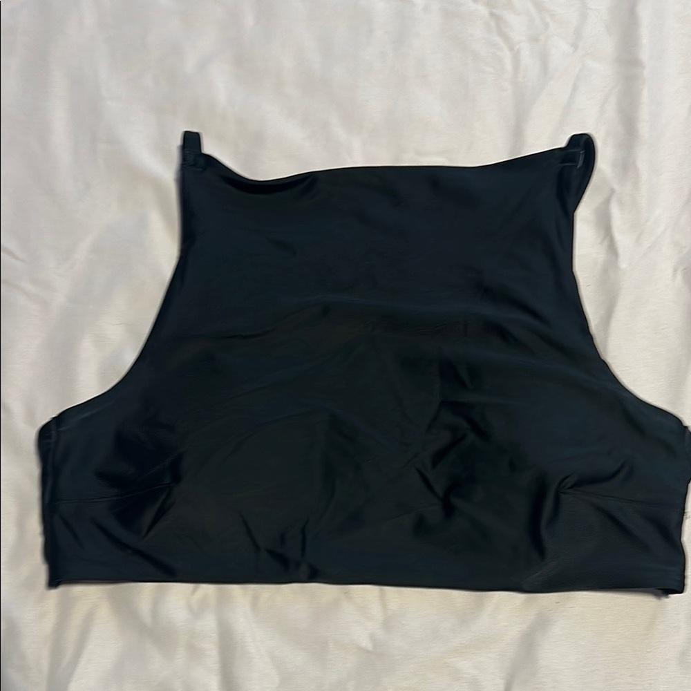 Aerie Black High Neck Swim Tank